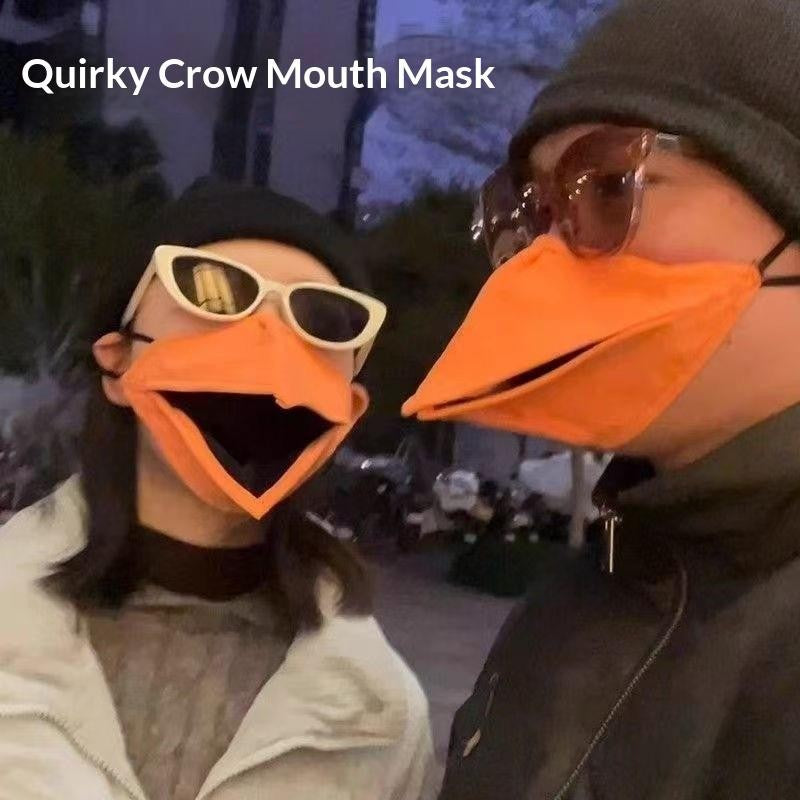 1/2Pcs Creative Movable Animal Mask Breathable 3D Duck Bill Face Mask & Yellow Frame Glasses Breathable Funny Party Set Gift