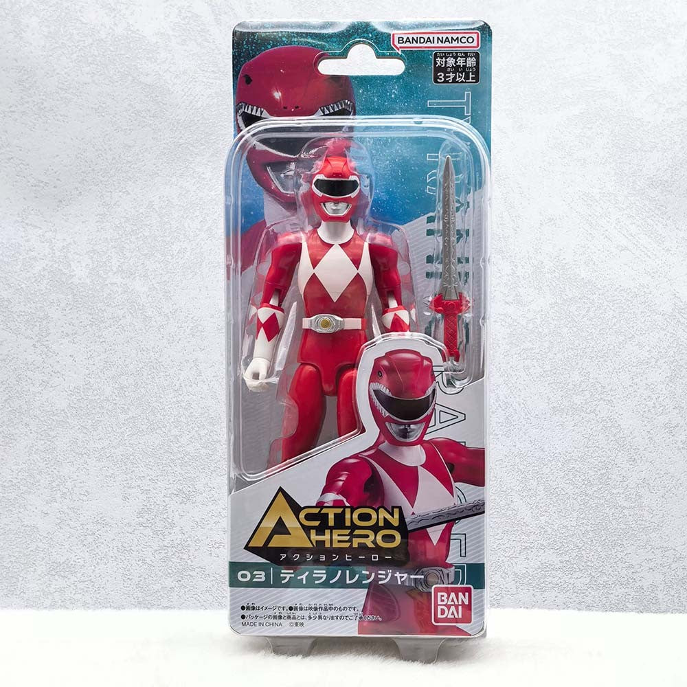 Em estoque, original Bandai Action Hero Super Sentai Power Rangers Coleção Red Rangers Bonecos de Ação Modelo Brinquedo Presente