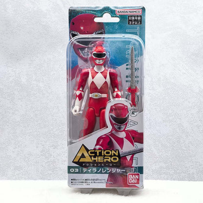Em estoque, original Bandai Action Hero Super Sentai Power Rangers Coleção Red Rangers Bonecos de Ação Modelo Brinquedo Presente
