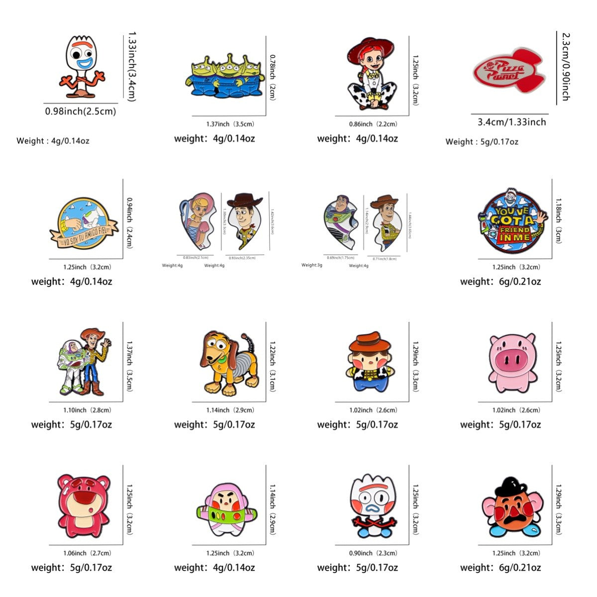 1-6 unidades/conjunto Figuras de Brinquedo de Animação Mista Broches Esmaltados Alfinetes de Lapela de Desenhos Animados Emblema em Mochilas Acessórios de Roupa Presentes
