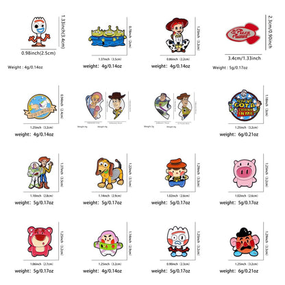 1-6 unidades/conjunto Figuras de Brinquedo de Animação Mista Broches Esmaltados Alfinetes de Lapela de Desenhos Animados Emblema em Mochilas Acessórios de Roupa Presentes