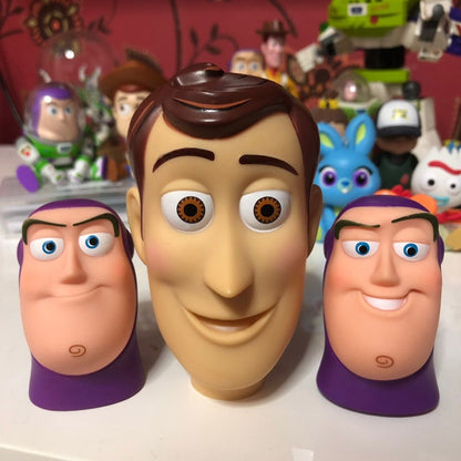 Boneco de Ação Toy Story Xerife Woody Cabeça Fofa Brinquedo Expressão Engraçada Woody Brinquedo de Dedo Presentes de Aniversário para Crianças