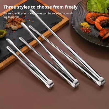 304 stainless steel barbecue tongs, extended barbecue tongs, steak tongs with teeth, food tongs
