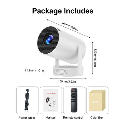 Salange HY300 Ultra Projector Update HY300 4K Android11 Wifi6 Allwinner H713 BT5.4 1080P 1280*720P Home Theater Outdoor Portable