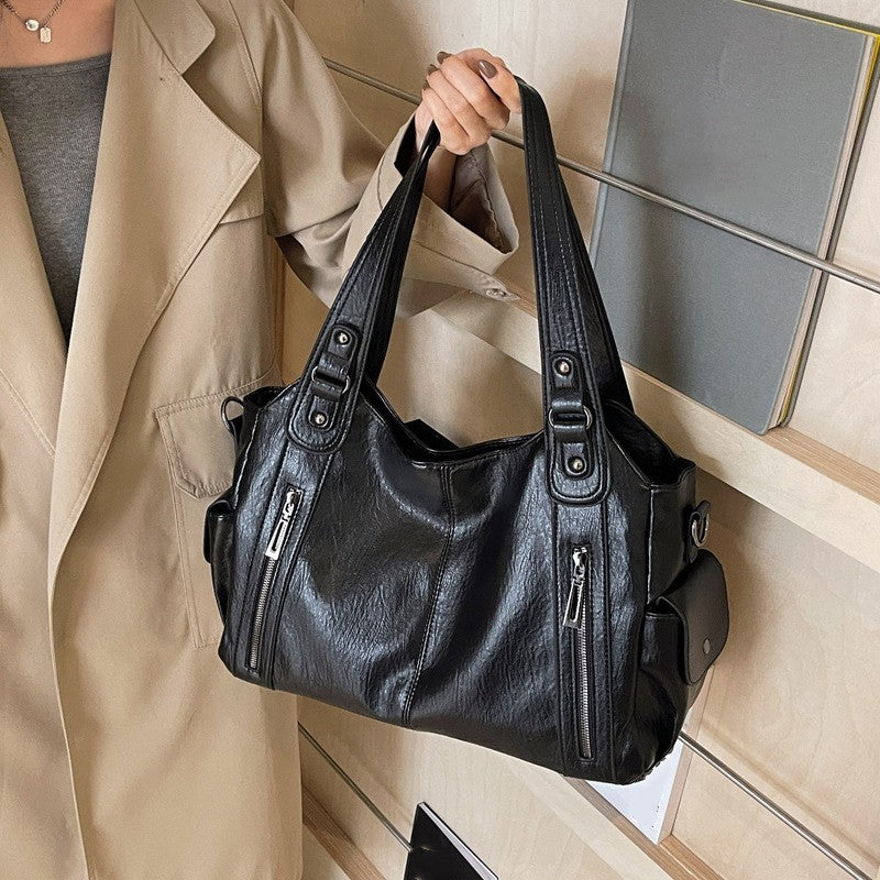 Bolsas de Ombro com Compartimento Interno Macio de Alta Qualidade Cores Contrastantes Bolsas Transversais para Mulheres Bolsas de Mão de Couro PU Modernas