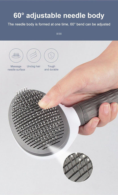 Escova Removedora de Pelos de Cães e Gatos Pente de Higiene e Cuidados para Cães de Pelo Longo Remove Pelos Escova de Banho para Cães Artigos para Cães