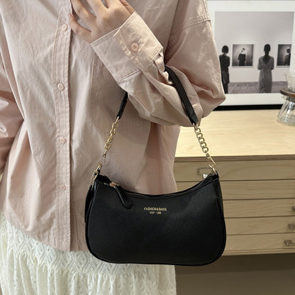Cherry Pendant Shoulder Bag Women Light Luxury New High-end Women's Bag Soft Lychee Pattern Underarm Bag Casual Dumpling Bag