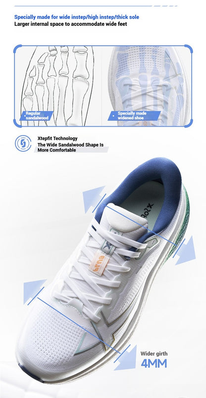 Xtep 2000km Plus Running Shoes 2025 New Spring Lightweight Anti-slip Wear-Resistant Men's Training Jogging Sneakers 875319110001