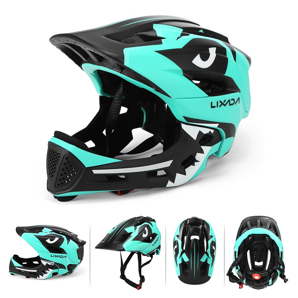 Capacete de bicicleta Lixada infantil destacável de rosto inteiro Capacete infantil esportivo para ciclismo mtb motocicleta skate patins