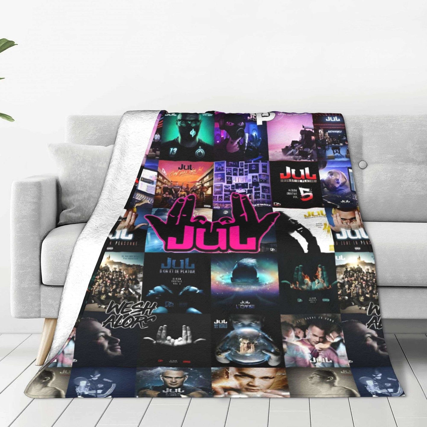 JuL C'est Pas Des Lols Cobertores de Lã Rapper Francês Mantas Leves para Cama Viagem Quilt de Quarto