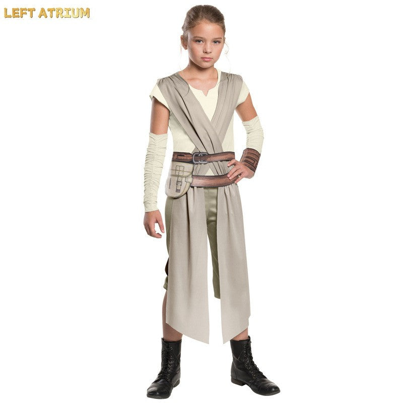 Jedi Warrior Full Set COSplay Costume For Kids Boys Girls Fancy Dress Jedi Cloak Cosplay Halloween Carnival Costume For Children
