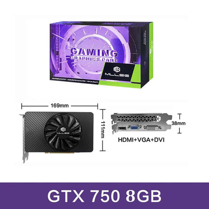 MLLSE NVIDIA GTX 750 Ti 4GB Graphics Card for Gaming Computer GDDR5 Video Card VGA DVI Video Output Brazil