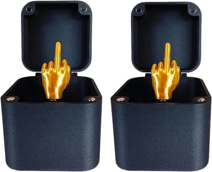 Dedo Médio Engraçado em Caixa - Presente de Piada para Decoração de Mesa de Halloween, Natal e Aniversário, Brinquedo de Escritório e Decoração de Casa