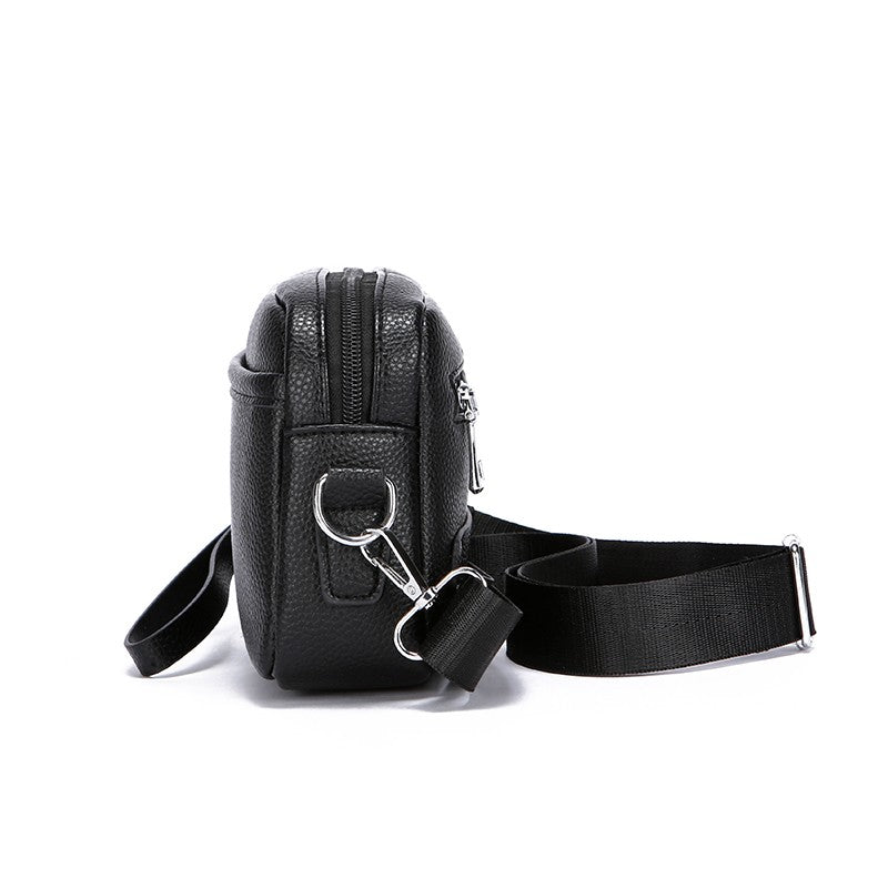 New Style Casual Men's Single Shoulder Bag - Portable Side-Hand Carrying Bag With Wrist Strap - Business-Style Crossbody Bag