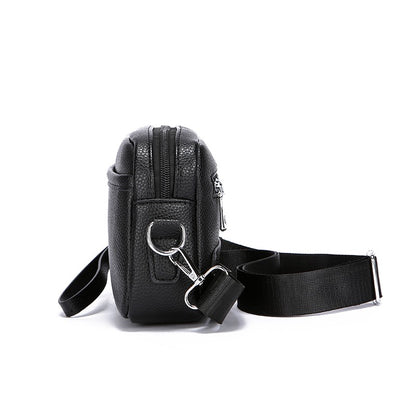 New Style Casual Men's Single Shoulder Bag - Portable Side-Hand Carrying Bag With Wrist Strap - Business-Style Crossbody Bag