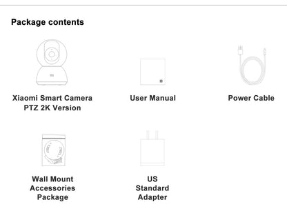 Câmera de Segurança Inteligente Xiaomi 360° Mi PTZ 2K Webcam 1296P 3 Megapixel Detecção Humana por IA Visão Noturna Webcam Funciona com Miji