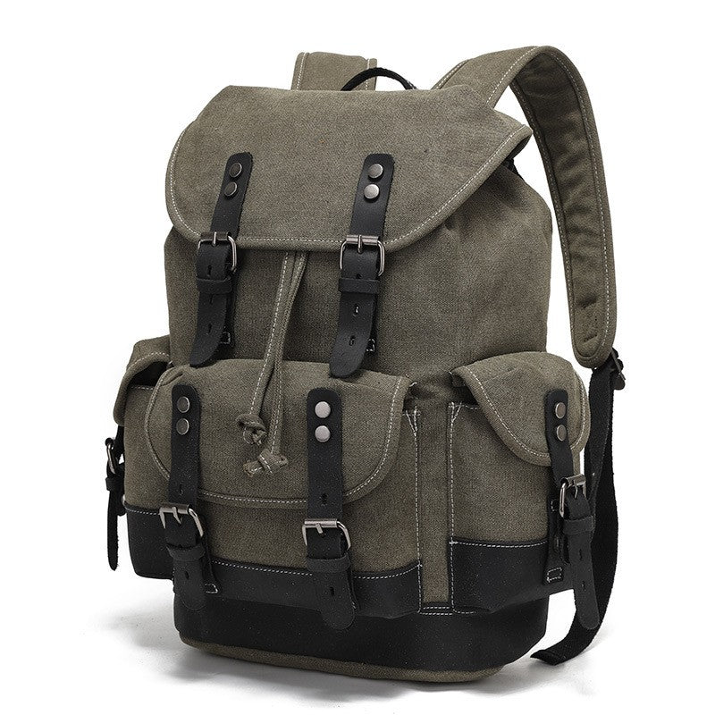 Vintage Canvas Backpacks for Men Laptop Daypacks Waterproof Rucksacks Large Waxed Mountaineering Travel Pack vintage backpack