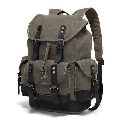 Vintage Canvas Backpacks for Men Laptop Daypacks Waterproof Rucksacks Large Waxed Mountaineering Travel Pack vintage backpack