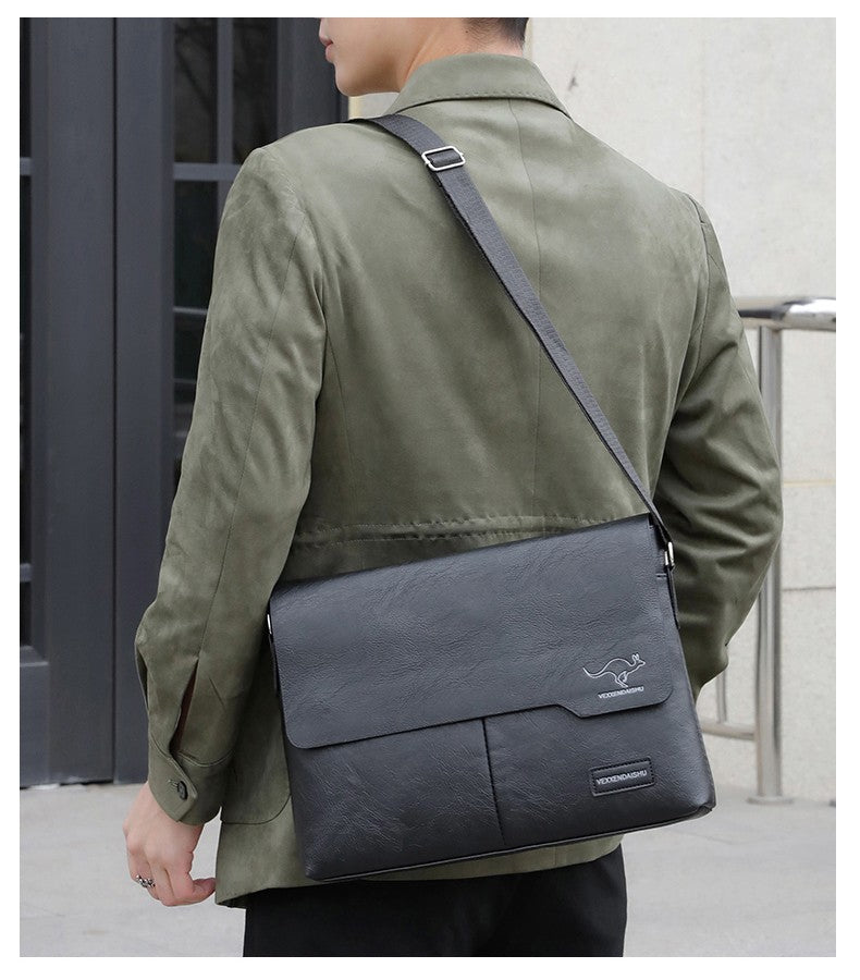 Luxury Brand Men Shoulder Bag For IPAD Leather Business Handbag Men Messenger Bag Large Side Sling Bag Fashion Man Crossbody Bag