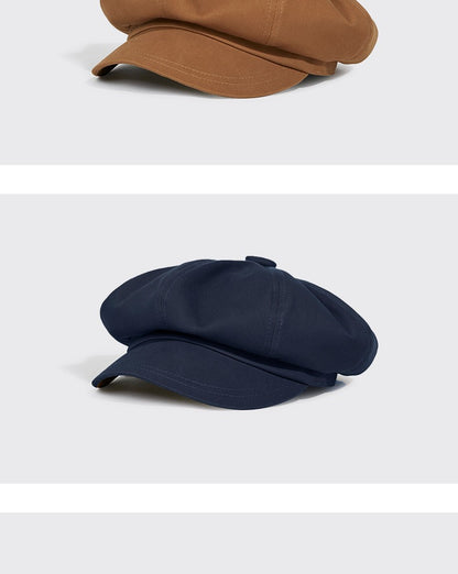 Beret Men's Fashion Spring and Summer Versatile Newsboy Cap Painter's Cap British Vintage Hat Octagonal Cap for Men and Women