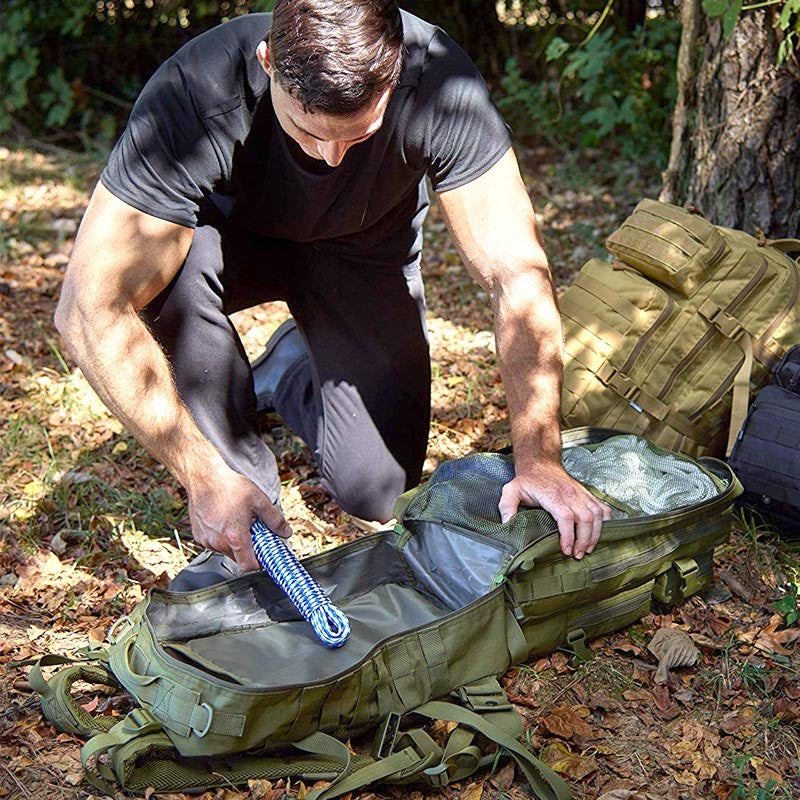 Mochila Tática Masculina 50L Viagem Grande Capacidade Masculina Impermeável Esportes ao Ar Livre Bolsas Multifuncionais