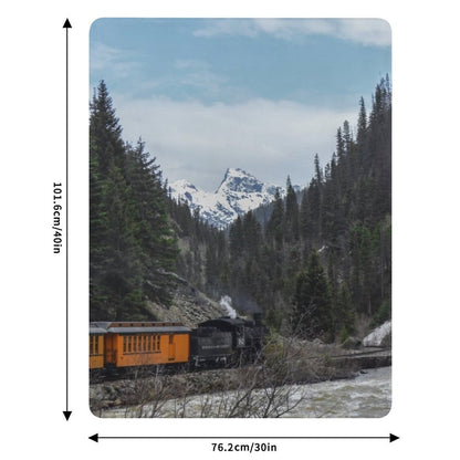 Train in Colorado Throw Blanket Soft Beautifuls Travel Comforter Blankets