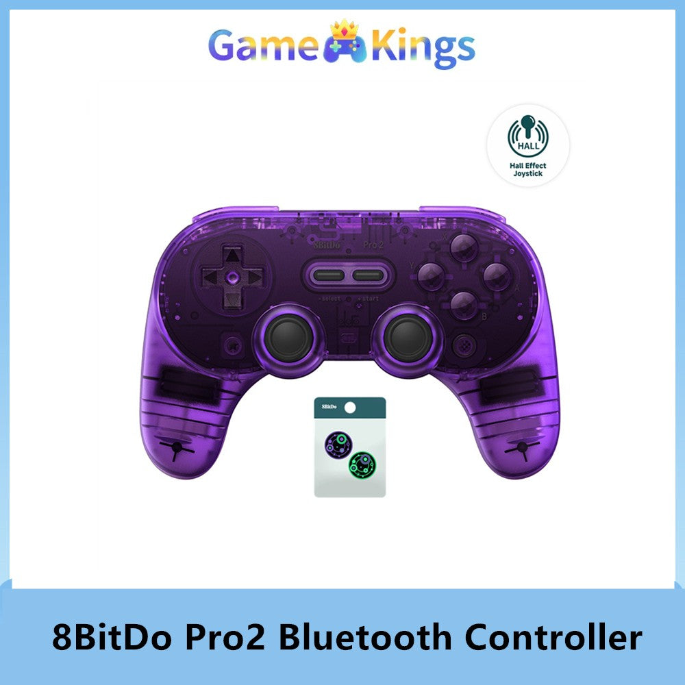 8BitDo Pro 2 Bluetooth Controller Gamepad For Nintendo Switch 2 PC,Window 10/11,Android,Steam Deck Hall Effect Joystick wireless