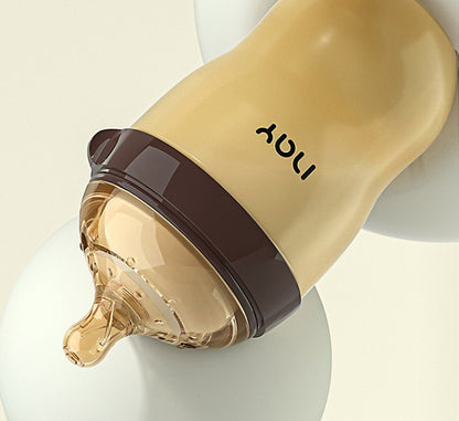 Full silicone milk bottle with wide caliber for newborn babies, anti bloating, anti choking, and anti drop soft 150ML 250ML