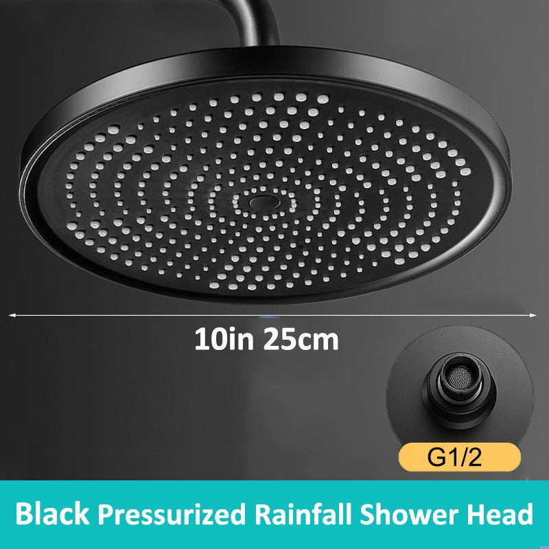 Novo Chuveiro de Teto Pressurizado de 25CM, Chuveiro de Teto de Grande Fluxo Supercharge ABS Grosso de Alta Pressão Tipo Chuva