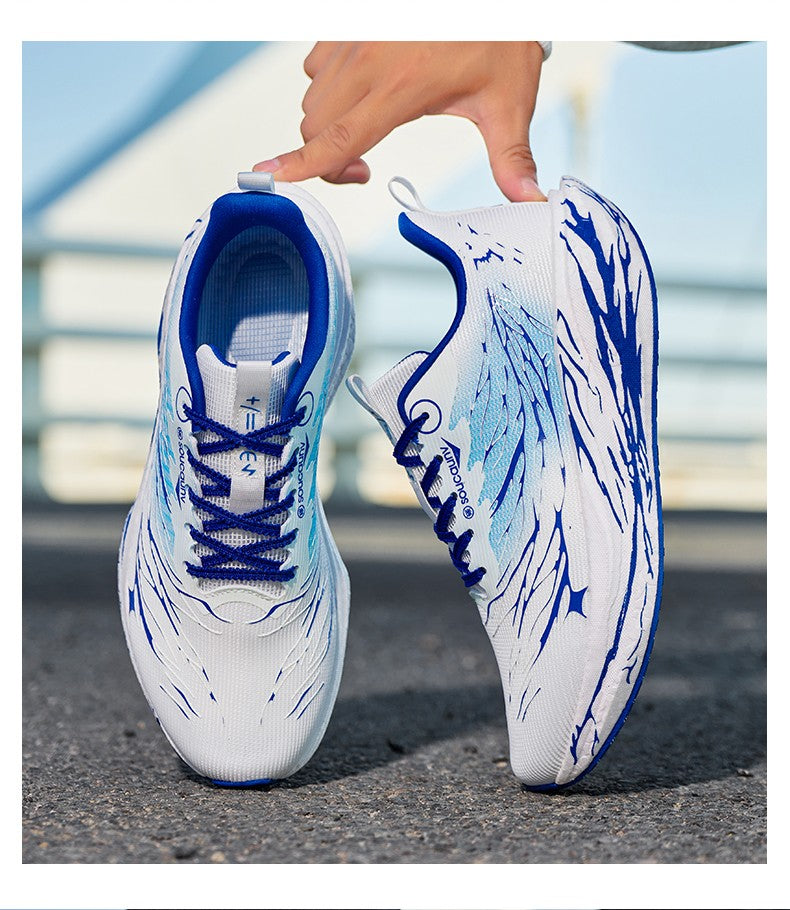 Fluorescence  Running Shoes Carbon Board Marathon Men Sports Lightweight Women's Comfortable Athletic Nonskid Sneakers Casual