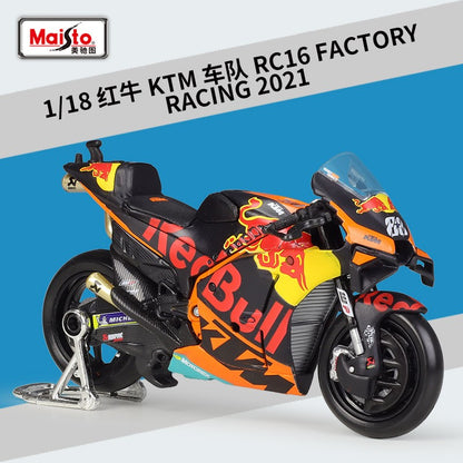 Maisto 1:18 2021 GP Racing Ducati Pramac Racing Veículos Die Cast Colecionáveis Modelo de Moto Brinquedos
