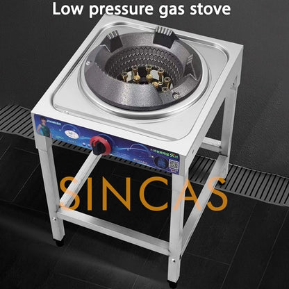 Fogão a Gás Liquefeito Comercial Fierce Fire Stove, Fogão de Bancada de Queimador Único para Restaurante com Economia de Energia e Proteção Contra Interrupção da Chama