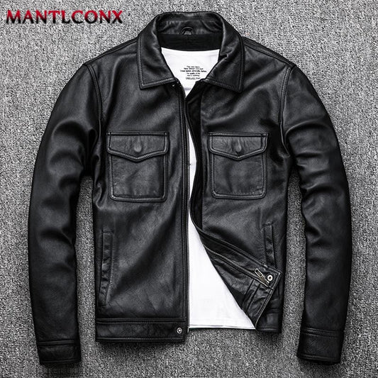 New Classic Motorcycle Men's Leather Jacket PU Leather Coat Men Windbreak Biker Leather Jacket Men Autumn Winter Outerwear 3XL