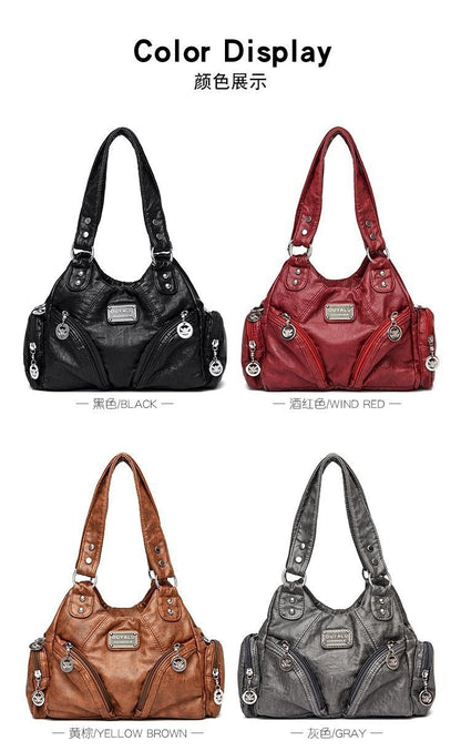 Y2K Motorcycle Bag Women's PU Leather Crossbody Bag Retro Luxury Handbag Fashion Motorcycle Bag Brand Fashion Crossbody Bag