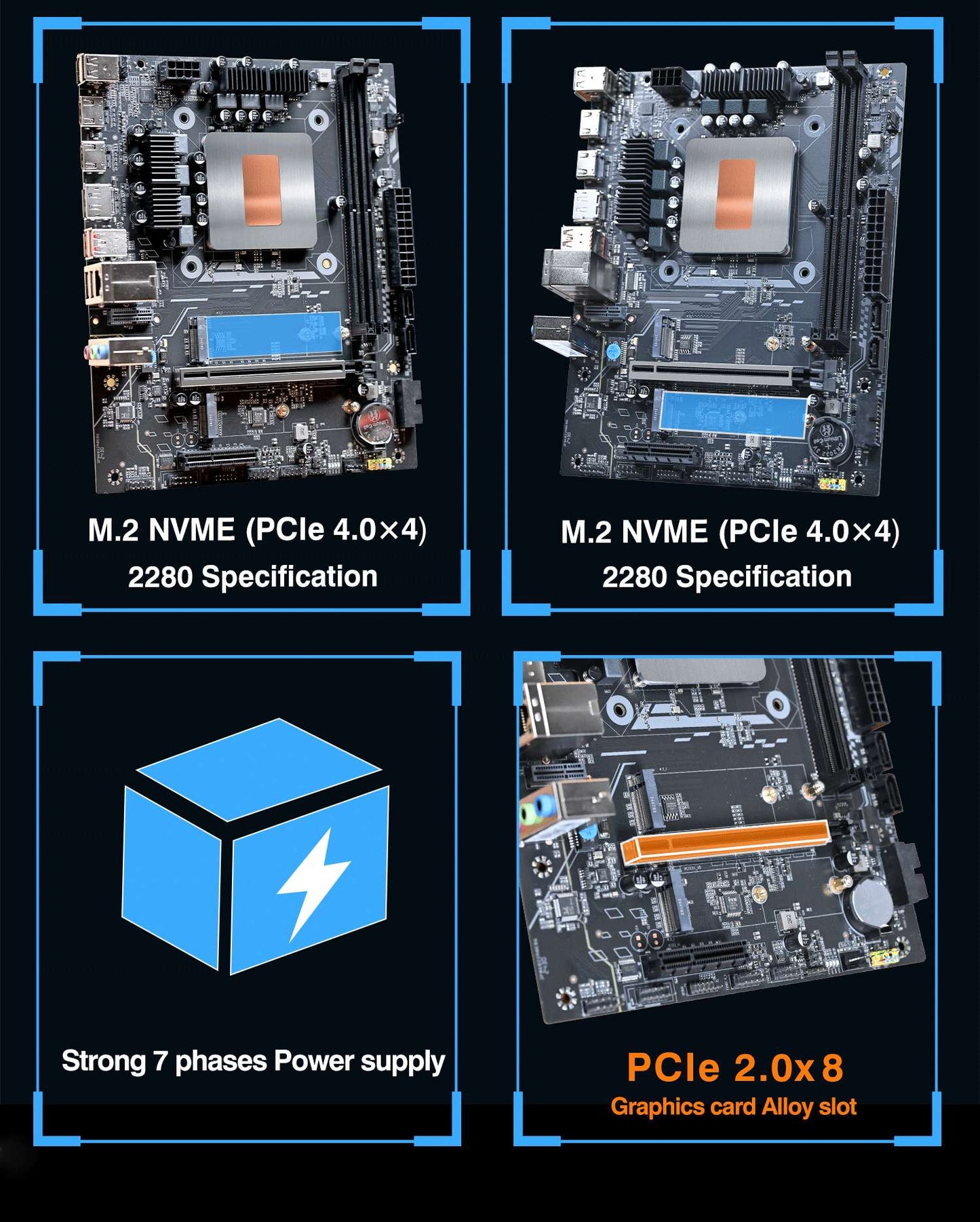 Placa-Mãe de Computador Gamer DIY com CPU Integrada 13th Core Interpose Kit Q1J1 ES 0000 8C12T RAM DDR4 LGA115X PC de Mesa