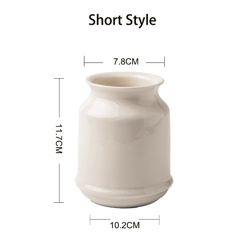 Japanese-Style Ceramic Utensil Holder - Multi-Purpose Kitchen Storage Jar for Chopsticks & Cutlery, Modern Dining Organizer
