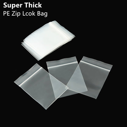 100pcs Silver Aluminum Foil Zip-lock Bags, Food Grade Aluminized Mylar Zipper Self Sealing Pouches for Cloth / Snacks Packaging
