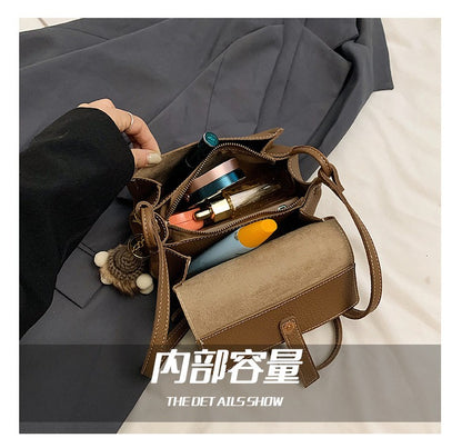 New Retro Pillow Bag Simple Solid Color Versatile Personality Single Shoulder Crossbody Bag Fashionable Niche Women's Bag