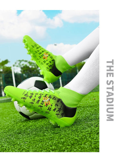 New Soccer Boots Men Football Shoes Cleats Professional Soccer Shoe High-Tops Non-Slip Spikes for Big Boys Wide Training Sneaker