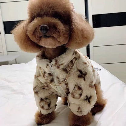 Roupas para Gatos e Cães Outono Inverno Macias Desenhos Animados Bichos de Estimação Roupas Quentes Grossas Fofas Térmicas para Cães Casaco de Pelúcia Moda Suprimentos para Bichos de Estimação