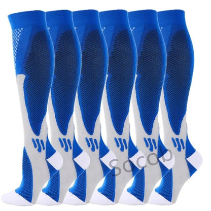 3/6/7 Double Compression Socks Varicose Socks Men Women With Diabetes Pregnancy Elastic Socks Gym Outdoor Sports Rugby Running