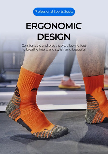 Deodorant Nano Copper Sports Socks for Men Antibacterial Basketball Climbing Sock Summer Compression MTB Cycling Bicycle Running