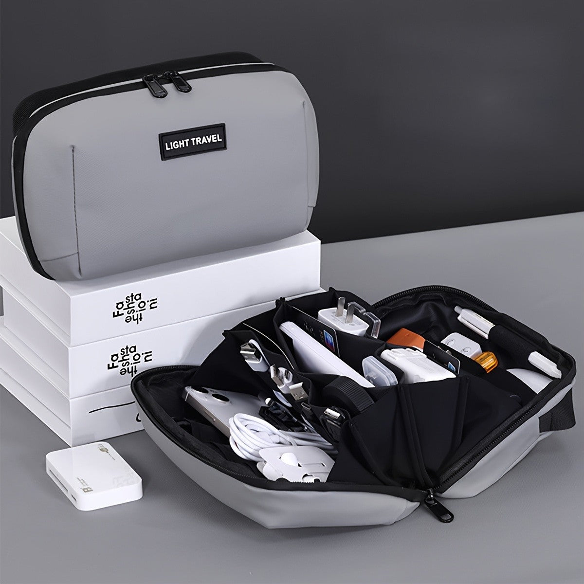 Portable Data Cable Storage Bag Mouse Headphones Power Bank Digital Accessories Organizer Bag Business Travel Numerical Code Bag