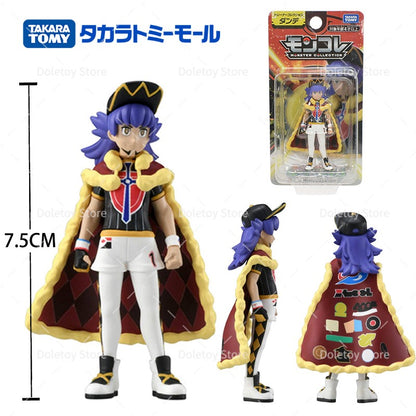 TOMY Pokémon Boneco Treinador Friede Ash Ketchum Leon Liko Cynthia Takara Tomy Bonecos de Ação PVC Série Coleção Monstro Brinquedos