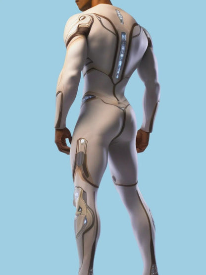 Halloween Smart Artificial Costume Men's Technology Tights Carnival Party Tights Stage Performance Jumpsuit Stretch Bodysuit