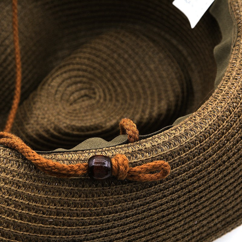 Chapéu de Cowboy Ocidental de Palha Oco para Homens e Mulheres Verão 2023 Chapéu de Sol Elegante Punk Sombrero Hombre Cowgirl Outdoor Jazz Beach