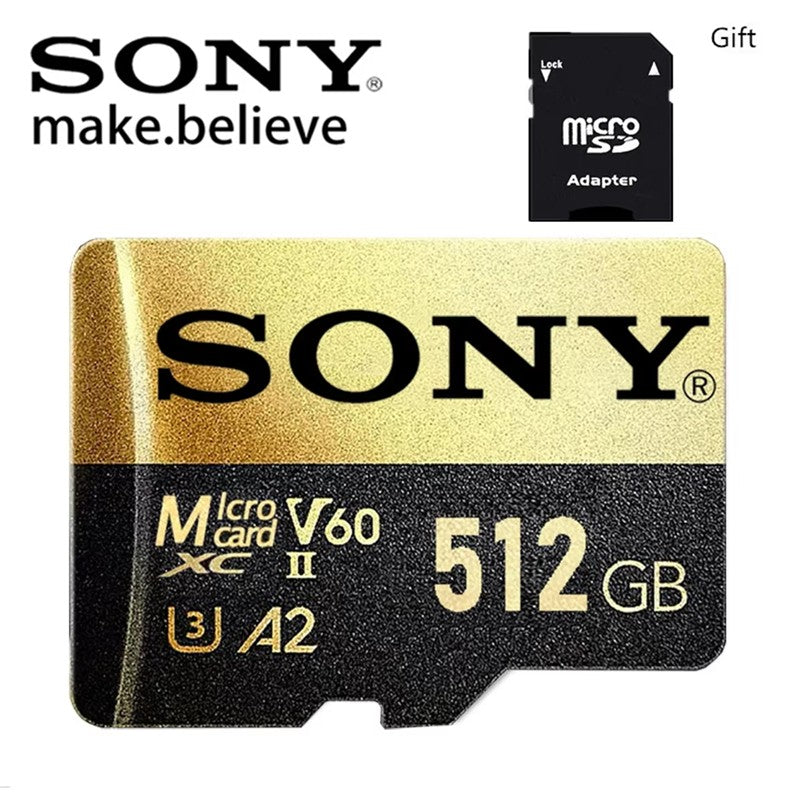 Cartão de Memória SONY TF 1TB Alta Velocidade Micro SD Card 1024GB 128GB 256GB 512GB A2 U3 V30 Cartões Flash SD TF Para Celular Xiaomi Computador