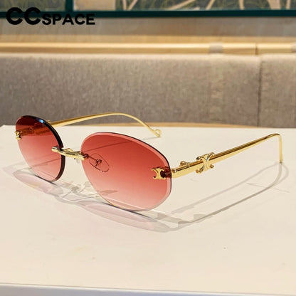 Fashion Rimless Sunglasses Women Trendy Gradient Lens Frameless Square Sun Glasses Female Retro Punk Shades UV400 Eyewear 308336