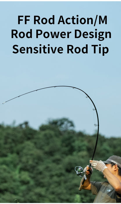 Vara de Pesca LINNHUE TS Fuji Guide Lure Rod 1.68-2.7m 2/3 Seções Fibra de Carbono Leve Vara de Spinning Vara de Baitcasting Haste de Presente Capa de Vara