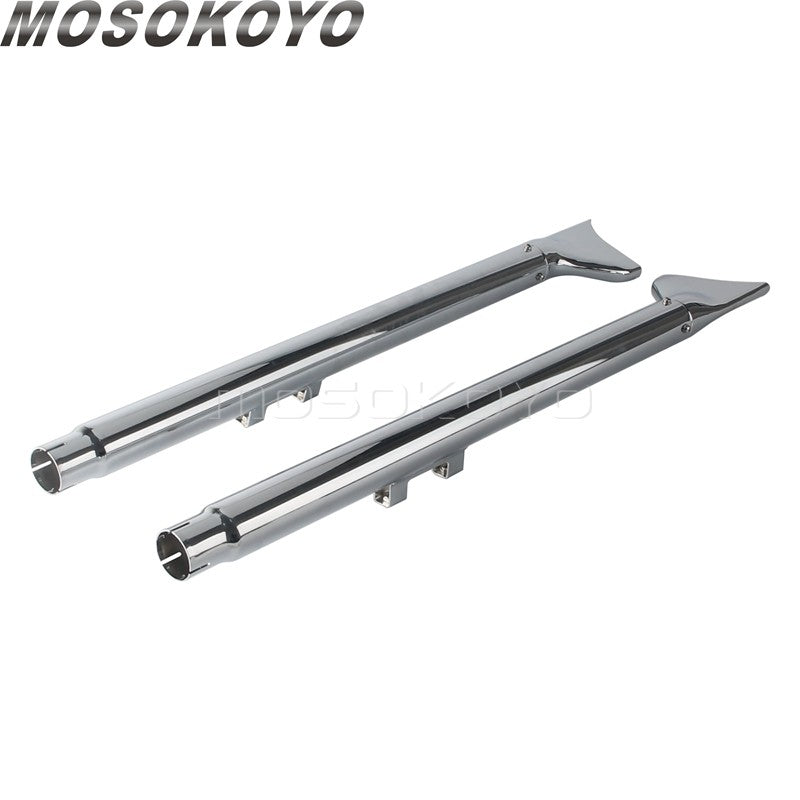 Fishtail Exhaust Pipes 42" Mufflers For Harley Softail Standard Deuce Springer Rocker Night Train Deluxe Heritage Classic 07-17
